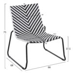 ΜΕΤΑΛΛΙΚΗ ΚΑΡΕΚΛΑ PONY HM6082 ΜΑΥΡΟ & ΑΣΠΡΟ ΣΥΝΘ.RATTAN 66x68x75Υεκ.-2
