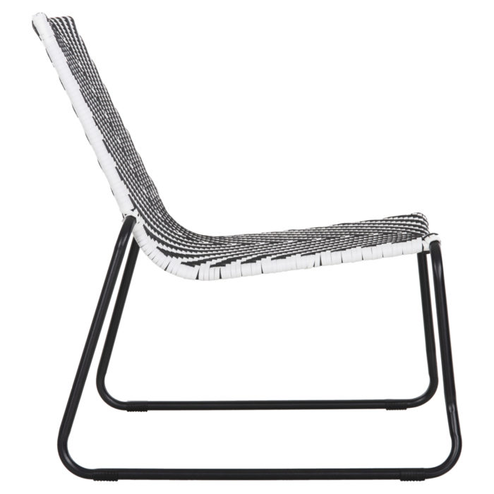 ΜΕΤΑΛΛΙΚΗ ΚΑΡΕΚΛΑ PONY HM6082 ΜΑΥΡΟ & ΑΣΠΡΟ ΣΥΝΘ.RATTAN 66x68x75Υεκ.-4