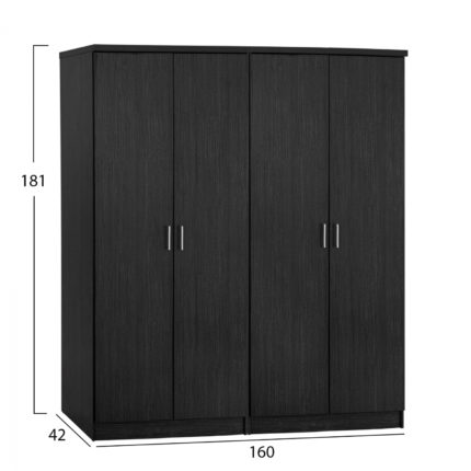 ΣΕΤ 2 ΤΜΧ ΝΤΟΥΛΑΠΑ 4ΦΥΛΛΗ ZEBRANO 160X42X181 HM11350.01-2