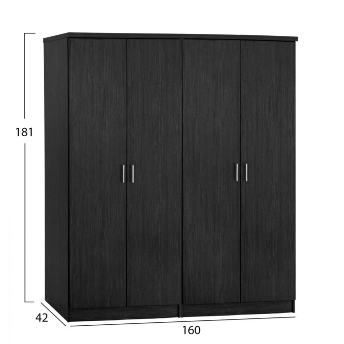 ΣΕΤ 2 ΤΜΧ ΝΤΟΥΛΑΠΑ 4ΦΥΛΛΗ ZEBRANO 160X42X181 HM11350.01-2