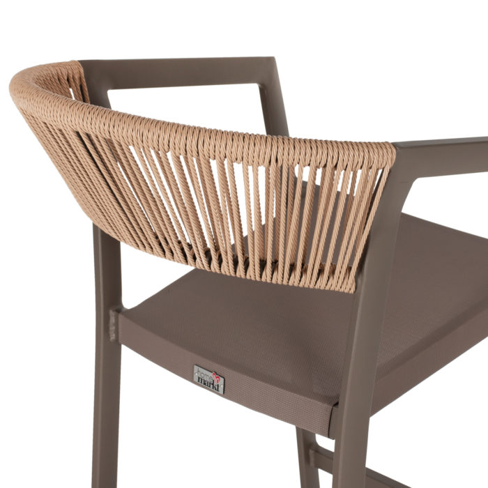 ΣΚΑΜΠΟ ΑΛΟΥΜΙΝΙΟΥ ΣΑΜΠΑΝΙ ΜΕ ΜΠΡΑΤΣΑ RATTAN & TEXTLINE 56x58x105Yεκ.HM5892.23-7