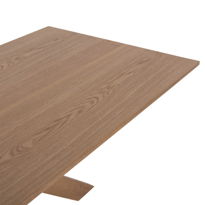 ΤΡΑΠΕΖΙ PAOLO HM9853 MDF ΜΕ ΚΑΠΛΑΜΑ ΦΡΑΞΙΝΟΥ-ΠΟΔΙΑ RUBBERWOOD-ΦΥΣΙΚΟ 180x90x75Yεκ-5