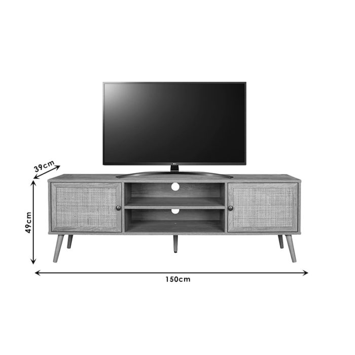 Έπιπλο τηλεόρασης Oslo pakoworld sonoma 150x39x49εκ-3