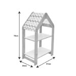 Ραφιέρα Montessori Zoilen pakoworld φυσικό-λευκό-μπλε mdf 50x30x80εκ-2