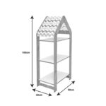 Ραφιέρα Montessori Zoilen I pakoworld λευκό-ροζ mdf 50x30x100εκ-2