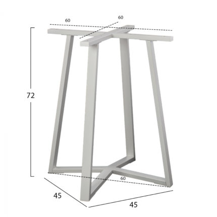 ΒΑΣΗ ΤΡΑΠΕΖΙΟΥ ΛΕΥΚΗ ΜΕΤΑΛΛΙΚΗ HM470.02 60x60x72 εκ.-2