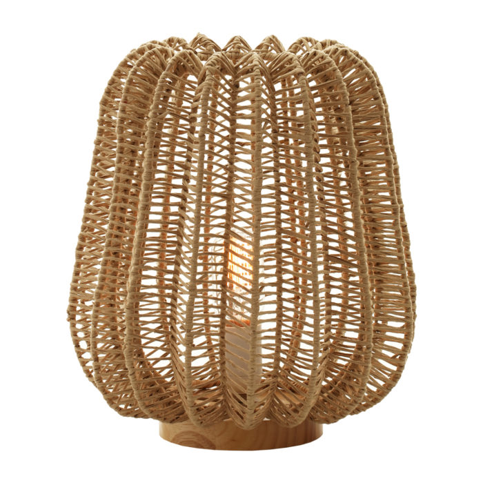 ΕΠΙΤΡΑΠΕΖΙΟ ΦΩΤΙΣΤΙΚΟ HM4350 ΜΕΤΑΛΛΟ ΜΕ PAPER ROPE ΣΕ ΦΥΣΙΚΟ Φ30