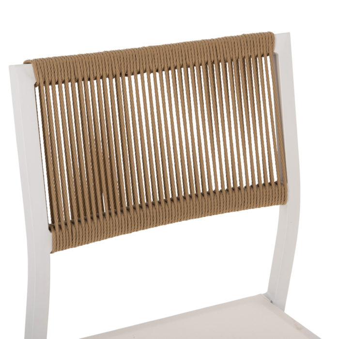 ΚΑΡΕΚΛΑ ΑΛΟΥΜΙΝΙΟΥ ΛΕΥΚΗ ΜΠΕΖ RATTAN & TEXTLINE HM5921.02 46x55