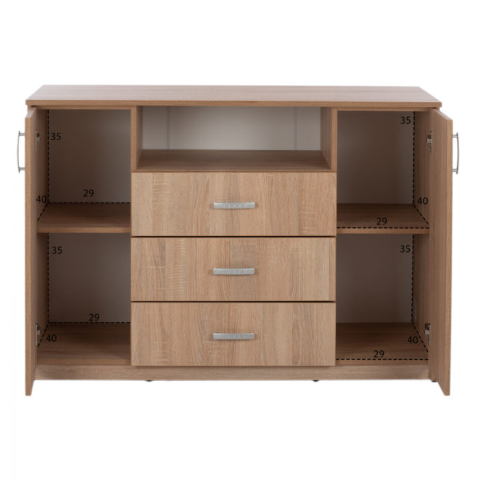 ΜΠΟΥΦΕΣ ΜΕ 2 ΝΤΟΥΛΑΠΙΑ Κ 3 ΣΥΡΤΑΡΙΑ ADLER SONAMA OAK HM2430 120X45X85Yεκ.-3