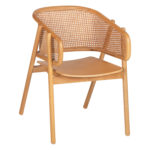 ΠΟΛΥΘΡΟΝΑ KENLEE HM9872 ΦΡΑΞΙΝΟΣ ΚΑΙ ΦΥΣΙΚΟ RATTAN RATTAN ΣΕ ΦΥΣΙΚΟ 57