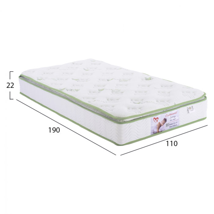 ΣΤΡΩΜΑ CONTINUOUS SPRING ΑΝΩΣΤΡΩΜΑ ALOE VERA 110X190 HM372.12 ΜΟΝΗΣ ΟΨΗΣ-2