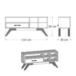 ΕΠΙΠΛΟ ΤΗΛΕΟΡΑΣΗΣ CRONOS ΚΑΡΥΔΙ ΛΕΥΚΟ HM9314 110x30x50Y εκ.-2