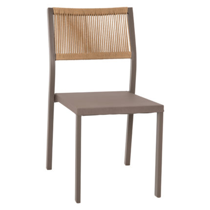 ΚΑΡΕΚΛΑ ΑΛΟΥΜΙΝΙΟΥ ΣΑΜΠΑΝΙ ΜΕ RATTAN & TEXTLINE HM5921.03 46x55