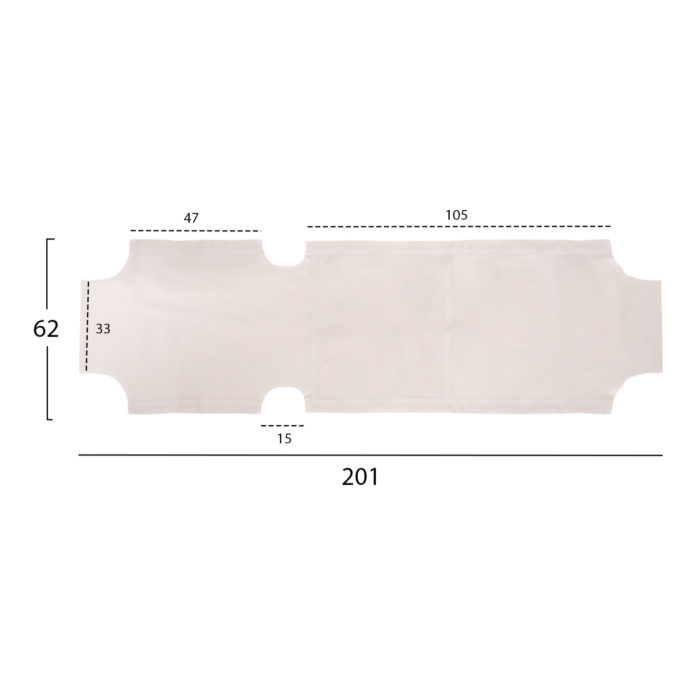 ΠΑΝΙ TEXTILENE 600gr/m2 2X1 ΑΝΤΑΛΛΑΚΤΙΚΟ ΞΑΠΛΩΣΤΡΑΣ HM5072.03 ΛΕΥΚΟ 200x62 εκ.-2