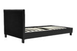 Κρεβάτι Nevil pakoworld μονό 100x200 PU χρώμα μαύρο ματ-2