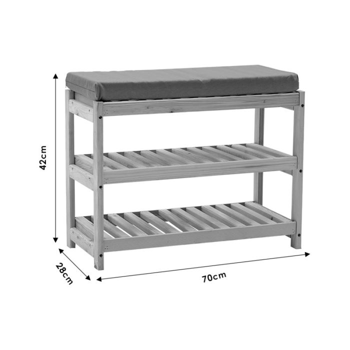 Παπουτσοθήκη Tarrot pakoworld 6 ζευγών φυσικό-γκρι 70x28x42εκ-2