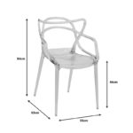 Καρέκλα Ramsei pakoworld PC διάφανο 55x53x84εκ-3