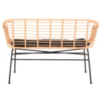 ΚΑΝΑΠΕΣ ALLEGRA HM6077 ΜΑΥΡΟ ΜΕΤΑΛΛΟ-ΜΠΕΖ ΣΥΝΘ.RATTAN 120x62x80Υεκ.-6