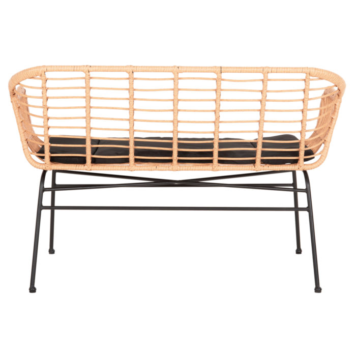 ΚΑΝΑΠΕΣ ALLEGRA HM6077 ΜΑΥΡΟ ΜΕΤΑΛΛΟ-ΜΠΕΖ ΣΥΝΘ.RATTAN 120x62x80Υεκ.-6