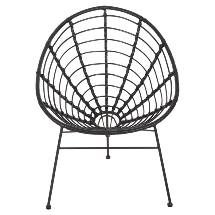 ΠΟΛΥΘΡΟΝΑ ΤΥΠΟΥ ΦΩΛΙΑ ΜΕΤΑΛΛΙΚΗ ALLEGRA HM5458.12 ΜΕ WICKER-ΜΑΥΡΟ 73x78x88Υεκ.-3