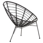 ΠΟΛΥΘΡΟΝΑ ΤΥΠΟΥ ΦΩΛΙΑ ΜΕΤΑΛΛΙΚΗ ALLEGRA HM5458.12 ΜΕ WICKER-ΜΑΥΡΟ 73x78x88Υεκ.-5