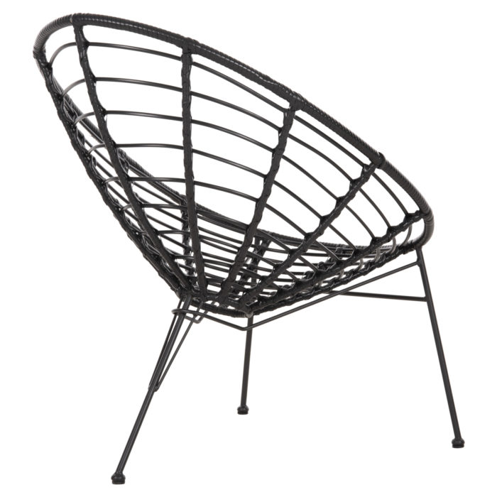 ΠΟΛΥΘΡΟΝΑ ΤΥΠΟΥ ΦΩΛΙΑ ΜΕΤΑΛΛΙΚΗ ALLEGRA HM5458.12 ΜΕ WICKER-ΜΑΥΡΟ 73x78x88Υεκ.-5