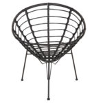 ΠΟΛΥΘΡΟΝΑ ΤΥΠΟΥ ΦΩΛΙΑ ΜΕΤΑΛΛΙΚΗ ALLEGRA HM5458.12 ΜΕ WICKER-ΜΑΥΡΟ 73x78x88Υεκ.-6