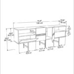 Μπουφές Kevan pakoworld καρυδί-μαύρο πόδι 180x35x65εκ-2