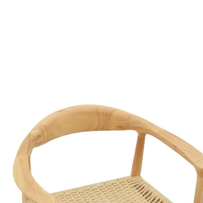 Πολυθρόνα Juvan pakoworld φυσικό rubberwood 64x53x77εκ-3