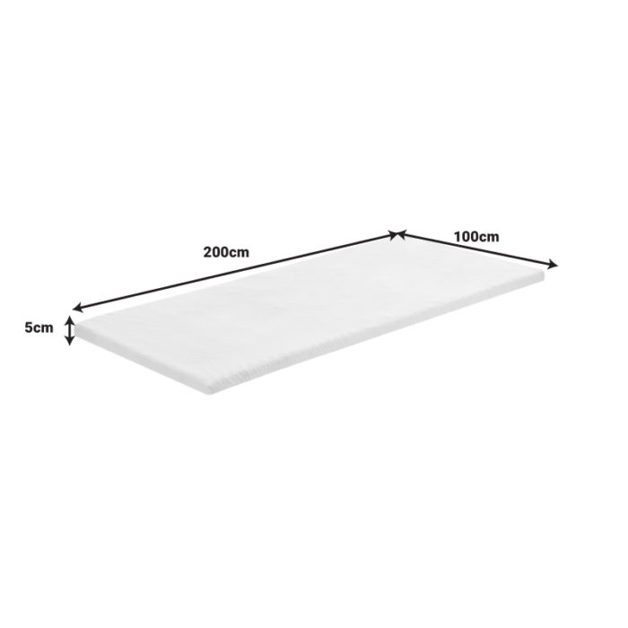 Ανώστρωμα Casmeriane pakoworld roll pack λευκό ύφασμα-memory foam 100x200x5εκ-3