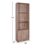 ΒΙΒΛΙΟΘΗΚΗ ΜΕΛΑΜΙΝΗΣ HAYDEN HM2269.02 ΣΕ ΧΡΩΜΑ SONAMA 60x30x174Υεκ.-2