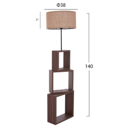 ΦΩΤΙΣΤΙΚΟ ΔΑΠΕΔΟΥ MDF ΚΑΡΥΔΙ HM7608.01 Φ38x140 εκ.-2