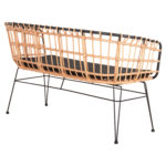 ΠΑΓΚΑΚΙ ΔΙΘΕΣΙΟ ALLEGRA HM5692.11 P.E.RATTAN ΜΠΕΖ-ΜΑΥΡΟΣ ΜΕΤΑΛ.ΣΚΕΛΕΤΟΣ 125x60x77Υεκ-5