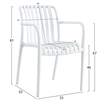 ΠΟΛΥΘΡΟΝΑ ΠΟΛΥΠΡΟΠΥΛΕΝΙΟΥ TIPPY HM5940.01 ΛΕΥΚΗ 55x55x81Υεκ.-2