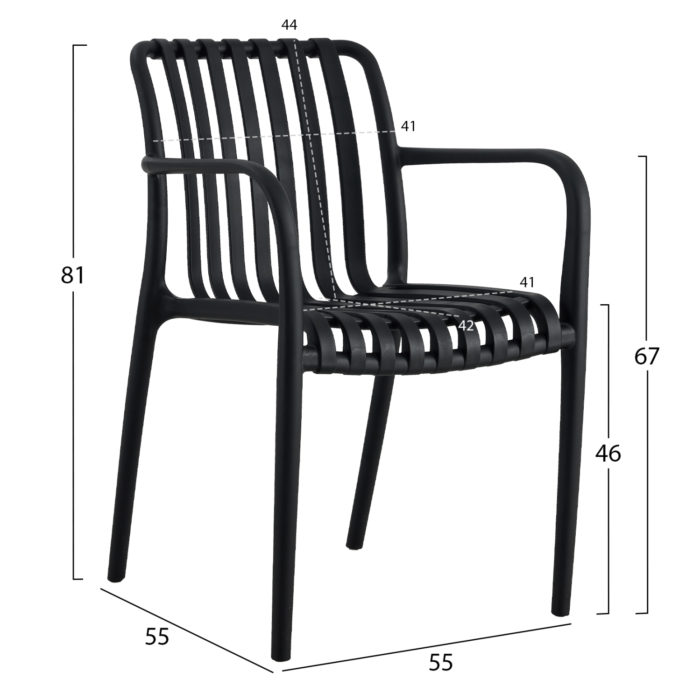 ΠΟΛΥΘΡΟΝΑ ΠΟΛΥΠΡΟΠΥΛΕΝΙΟΥ TIPPY HM5940.02 ΜΑΥΡΗ 55x55x81Υεκ.-2