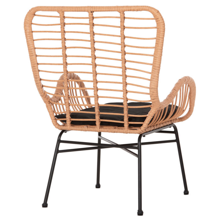 ΠΟΛΥΘΡΟΝΑ ΣΤΥΛ ΜΠΕΡΖΕΡΑΣ ALLEGRA HM5704.11 P.E.RATTAN ΜΠΕΖ-ΜΑΥΡΟ ΜΕΤΑΛΛΟ 66x59x90Υεκ.-5