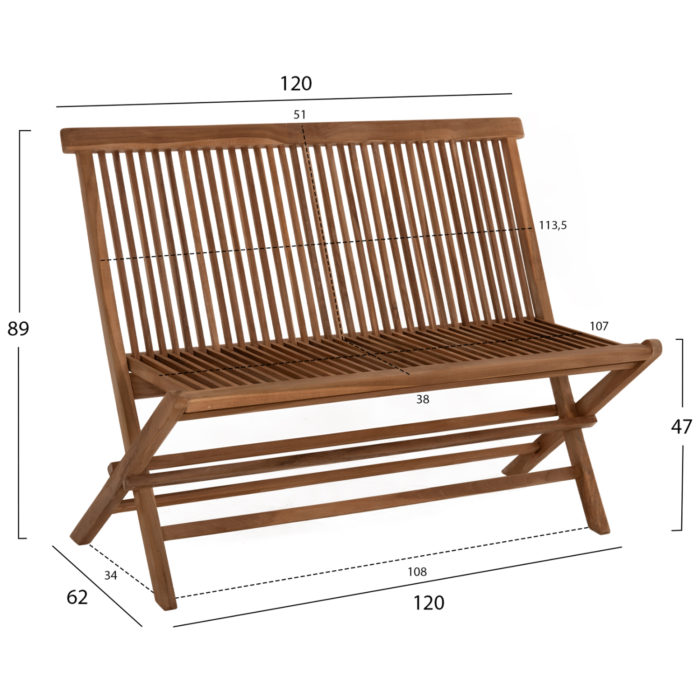 ΣΕΤ ΤΡΑΠΕΖΑΡΙΑΣ ΕΞΩΤ. ΧΩΡΟΥ 3ΤΜΧ KENDALL HM11952 ΜΑΣΙΦ ΞΥΛΟ TEAK ΦΥΣΙΚΟ-2