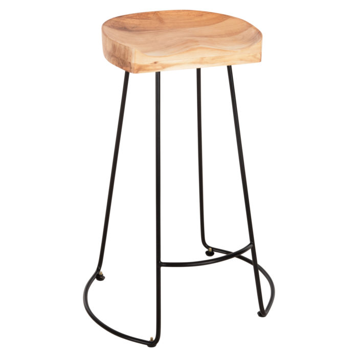 ΣΚΑΜΠΟ BAR ELEANOR HM8363.21 ΜΑΣΙΦ ΞΥΛΟ ΑΚΑΚΙΑΣ-ΜΕΤΑΛ.ΣΚΕΛΕΤΟΣ 53