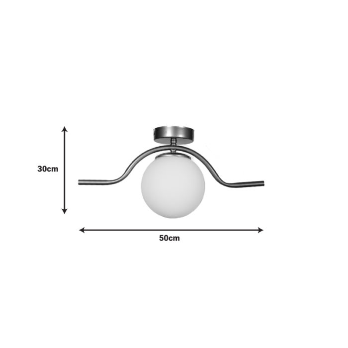 Φωτιστικό οροφής Jacken pakoworld Ε27 χρυσό μέταλλο 50x30x30εκ