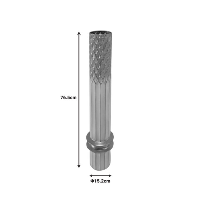 Διακοσμητικό βάζο Bruna Inart μέταλλο σε χρυσή και λευκή απόχρωση Φ15.2x76.5εκ-2