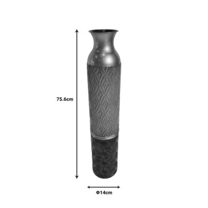 Διακοσμητικό βάζο Raptonal Inart μέταλλο πολύχρωμο Φ14x75.6εκ