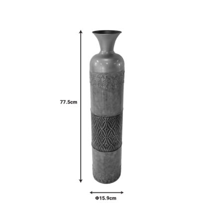 Διακοσμητικό βάζο Ancian Inart μέταλλο πολύχρωμο Φ15.9x77.5εκ