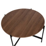 ΤΡΑΠΕΖΙ ΣΑΛΟΝΙΟΥ HM9588.04 MDF ΚΑΡΥΔΙ-ΜΑΥΡΗ ΜΕΤΑΛΛΙΚΗ ΒΑΣΗ Φ80x45Υεκ.-5