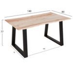 ΤΡΑΠΕΖΙ ΤΡΑΠΕΖΑΡΙΑΣ MONTANA SLIM HM8163.21 ΞΥΛΟ ΑΚΑΚΙΑΣ ΣΕ ΑΝΟΙΧΤΟ ΦΥΣΙΚΟ 140x80x77Υεκ-2