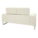 Καναπές Shea pakoworld 2θέσιος PU ivory-inox 158x80x87εκ-3