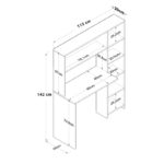 Γραφείο με βιβλιοθήκη Janson pakoworld sonoma 113x40x142εκ-2