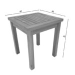 Τραπέζι Noly pakoworld teak ξύλο σε φυσική απόχρωση 40x40x45εκ-3