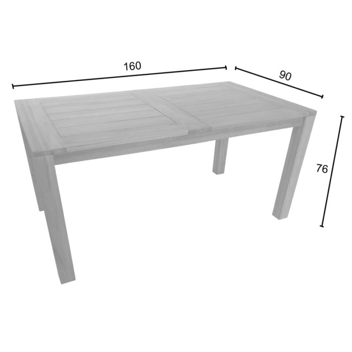 Τραπέζι Pablo pakoworld teak ξύλο σε φυσική απόχρωση 160x90x76εκ-3