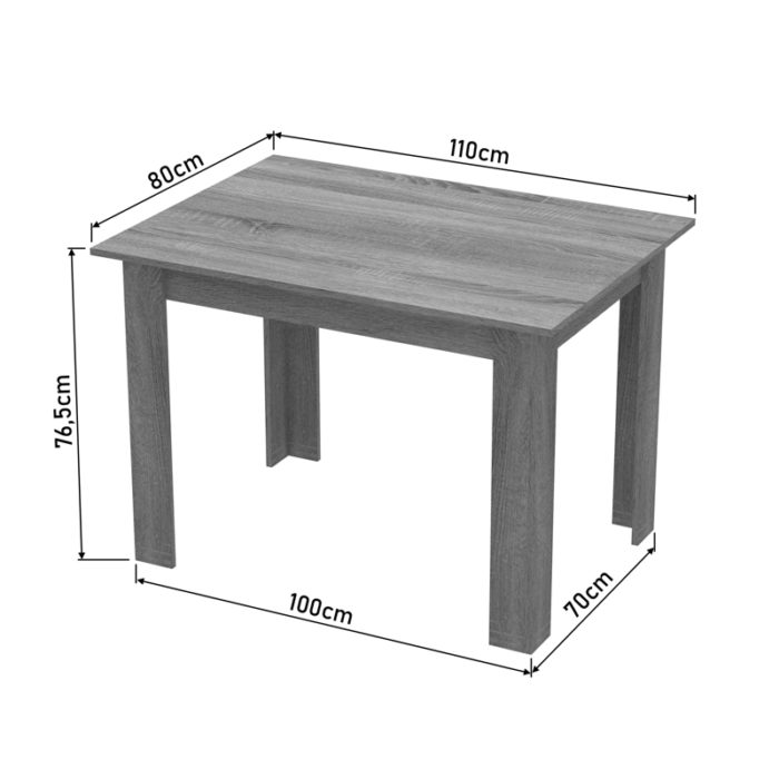 Τραπέζι Manka pakoworld σε wenge απόχρωση 110x80x77εκ-2