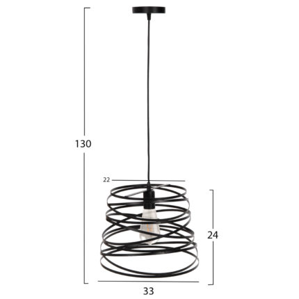 ΦΩΤΙΣΤΙΚΟ ΟΡΟΦΗΣ ΚΡΕΜΑΣΤΟ HM4129 ΜΑΥΡΟ ΜΕΤΑΛΛΙΚΟ ΚΑΠΕΛΟ 22-33x130Υεκ.-2
